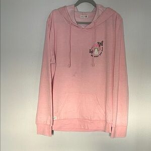 Simply Southern Light Pink Graphic Hoodie Sweater size XL